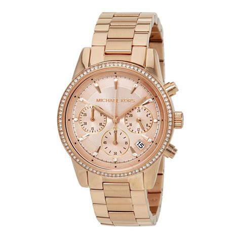 buy rose gold michael kors watch|michael kors ritz chronograph.